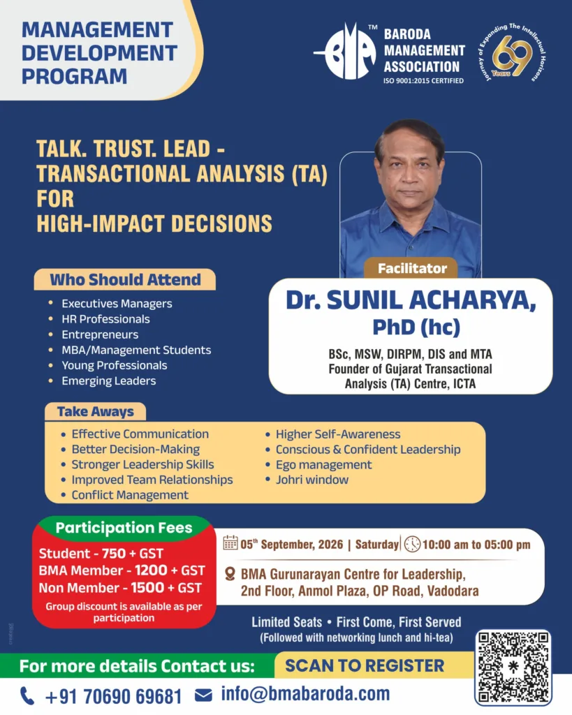 MDP on Talk, Trust and lead: Transactional Analysis for High Impact Decision